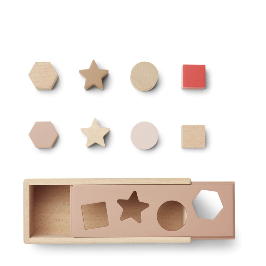 Toys Liewood Shape Sorters, Bead Frames | Midas Puzzle Box Geometric Tuscany Rose Multi Mix