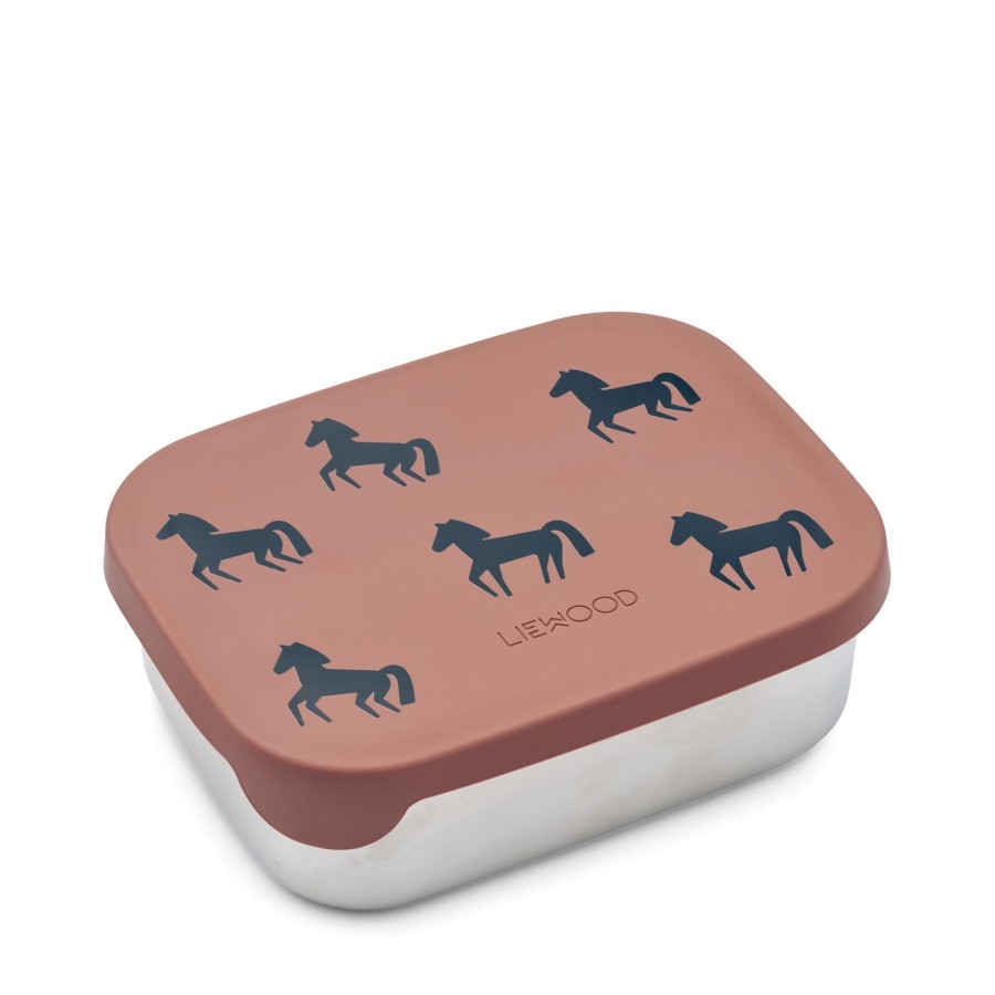 Home Liewood Snack Boxes, Lunch Boxes | Arthur Lunchbox Horses / Dark Rosetta