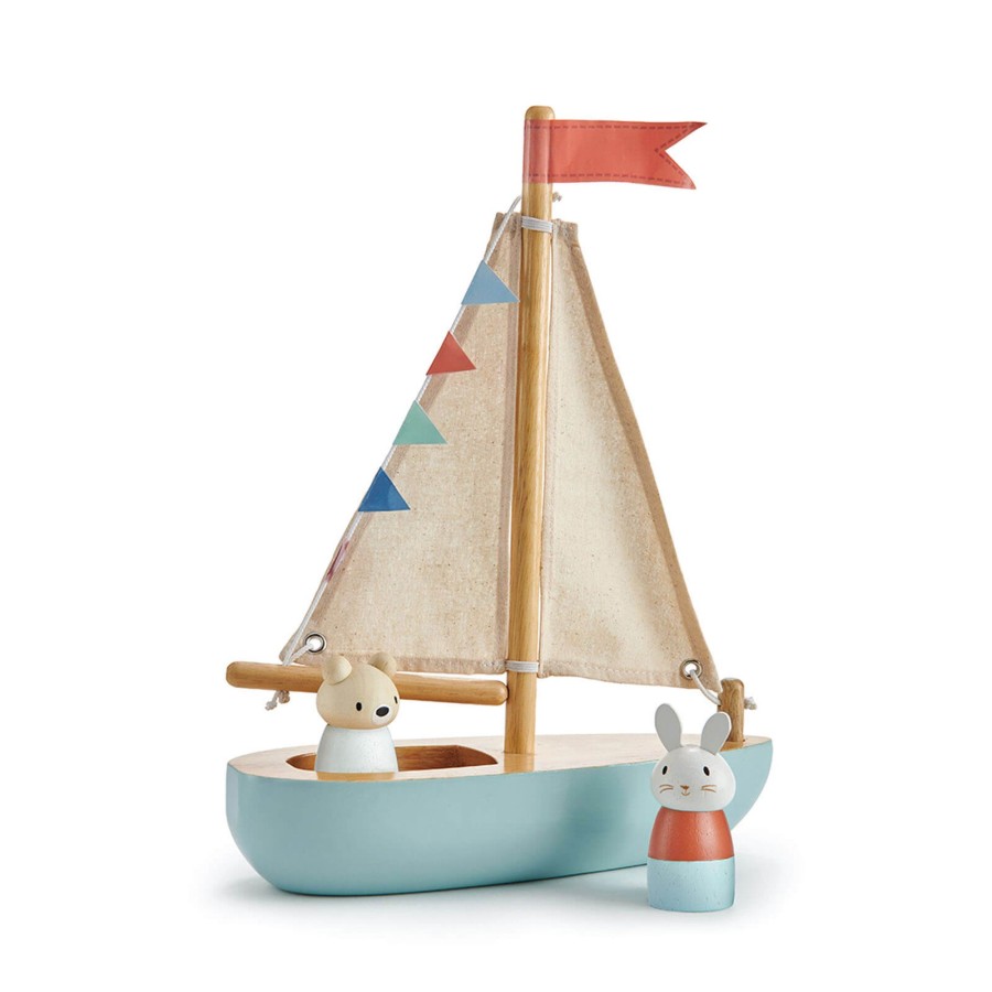 Toys Tender Leaf Wooden Toys | Wooden Sailway Boat