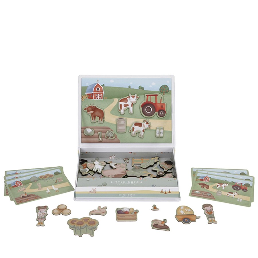 Toys Little Dutch Games, Puzzles, Jigsaws | Magnetic Playboard - Little Farm