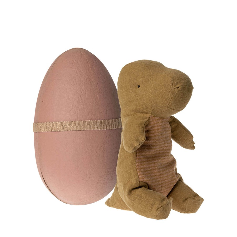 Toys Maileg Soft Toys, Comforters | Gantosaurus In Egg Medium - Dark Ocher