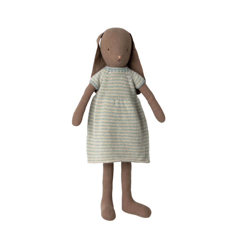 Toys Maileg Soft Toys, Comforters | Brown Bunny Size 4 - Knitted Dress