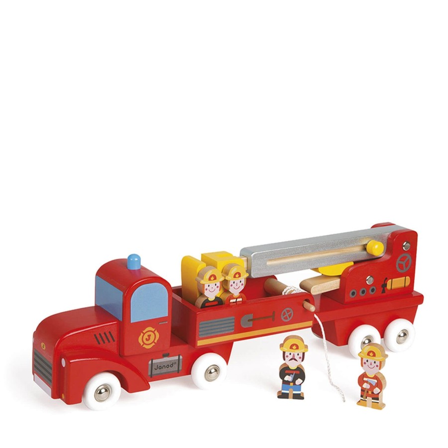 Toys Janod Trains, Cars, Planes | Story Giant Firefighters Truck