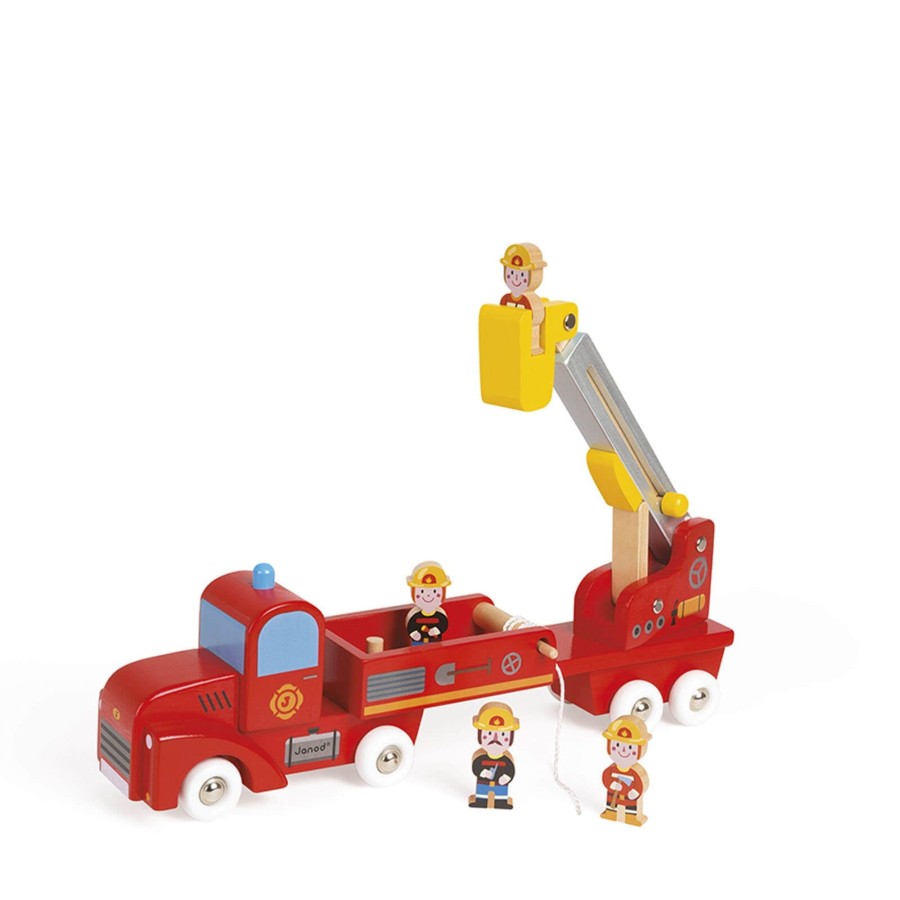 Toys Janod Trains, Cars, Planes | Story Giant Firefighters Truck