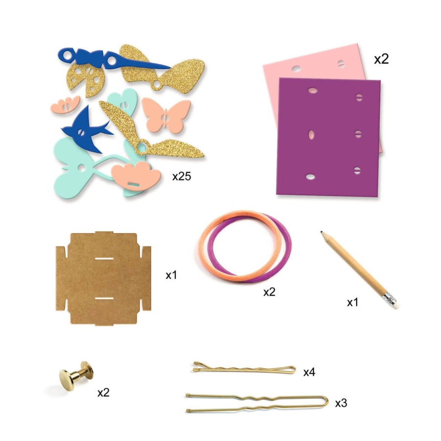 Toys Djeco Arts & Crafts | Artistic Plastic Craft Set - Hair Accessories