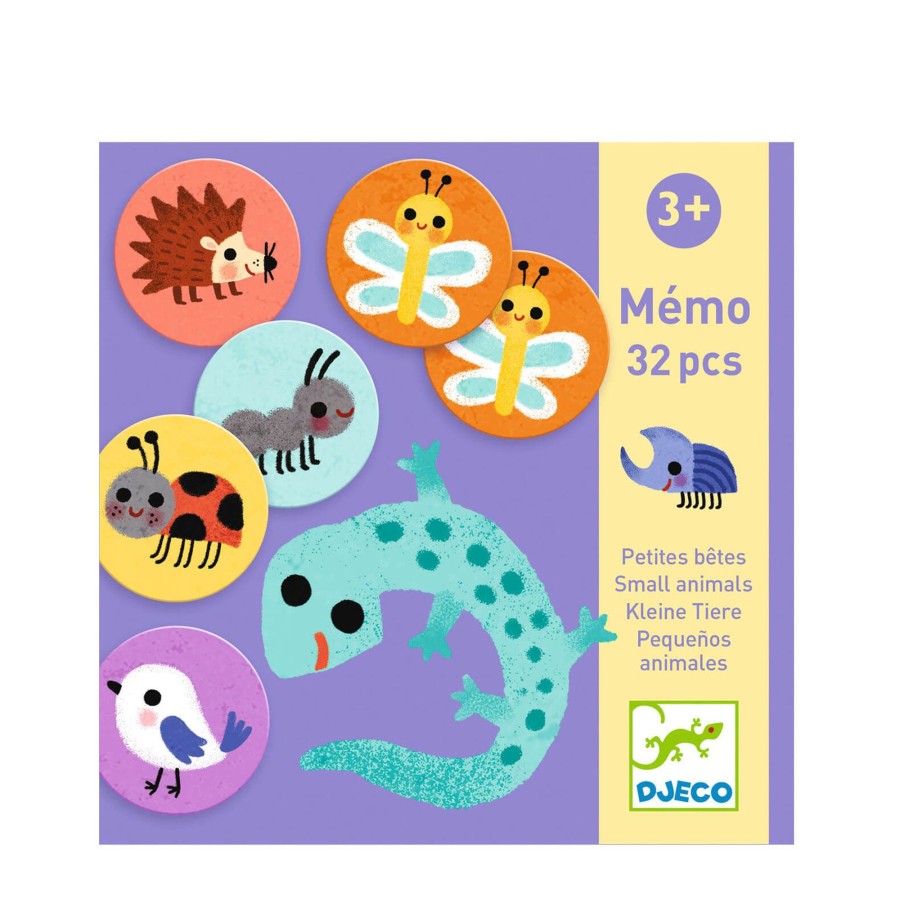 Toys Djeco Games, Puzzles, Jigsaws | 32 Piece Memo Game - Small Animals