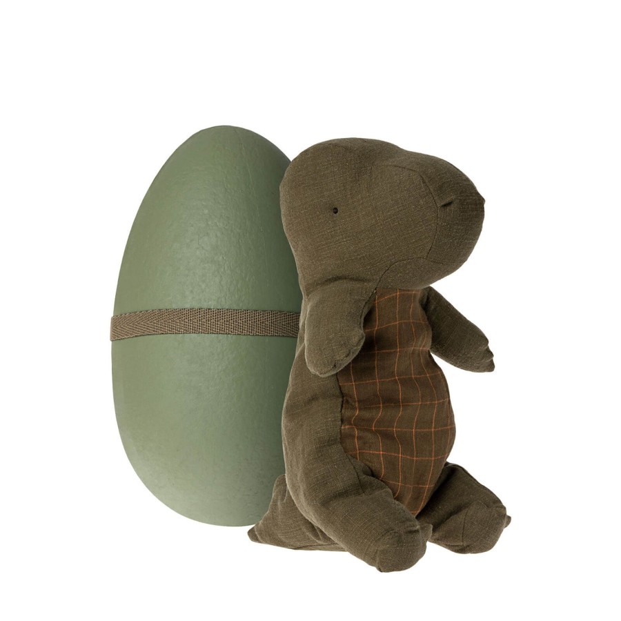 Toys Maileg Soft Toys, Comforters | Gantosaurus In Egg Medium - Forrest Green