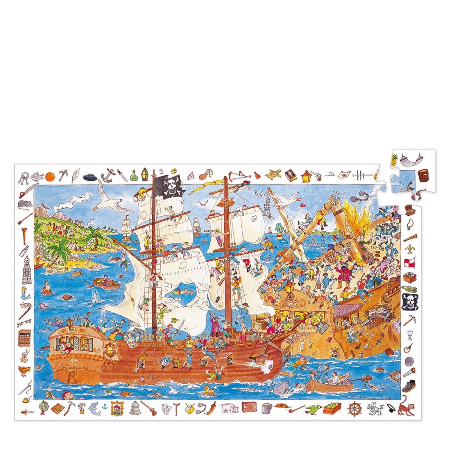 Toys Djeco Games, Puzzles, Jigsaws | 100 Piece Puzzle - Pirates