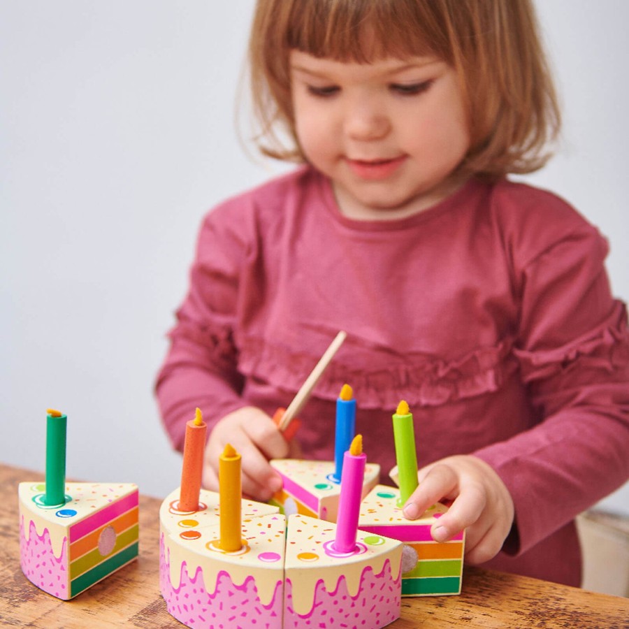 Home Tender Leaf Decorative Objects | Rainbow Birthday Cake