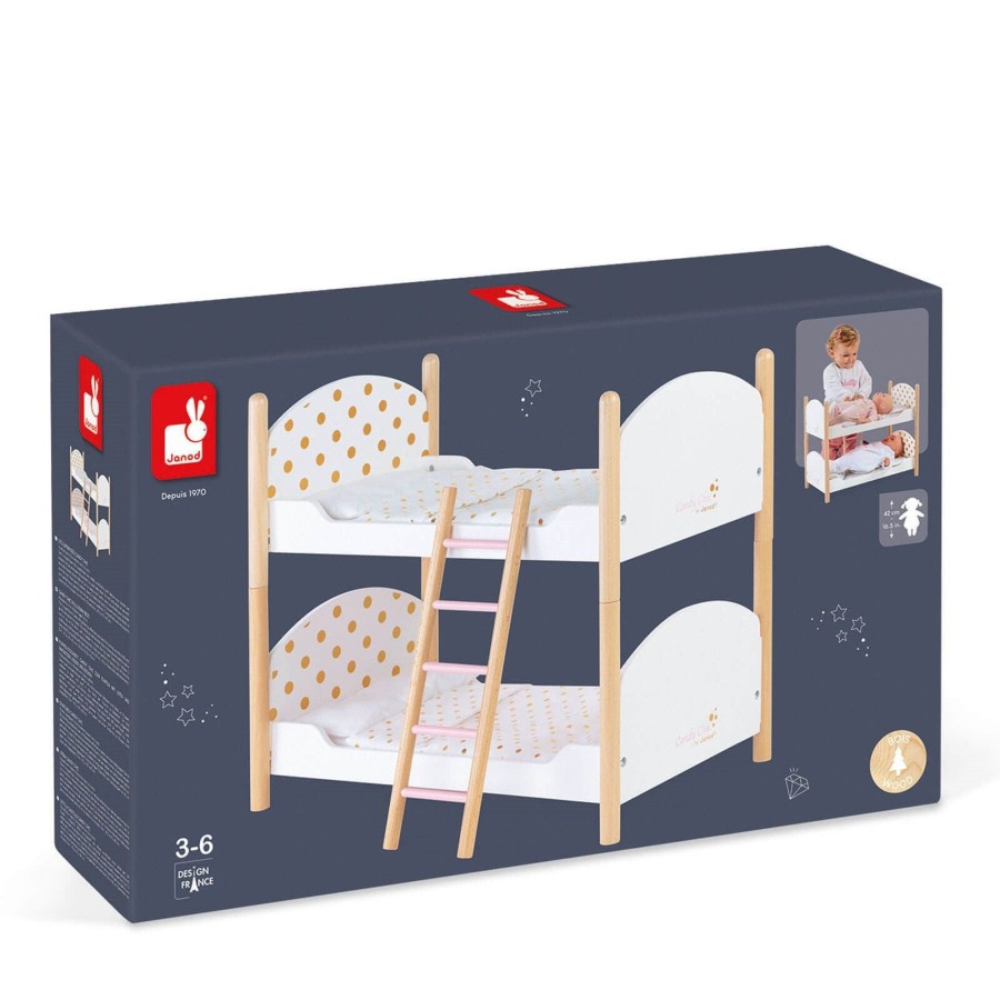 Toys Janod Dolls, Dolls Houses | Candy Chic Dolls Bunk Beds