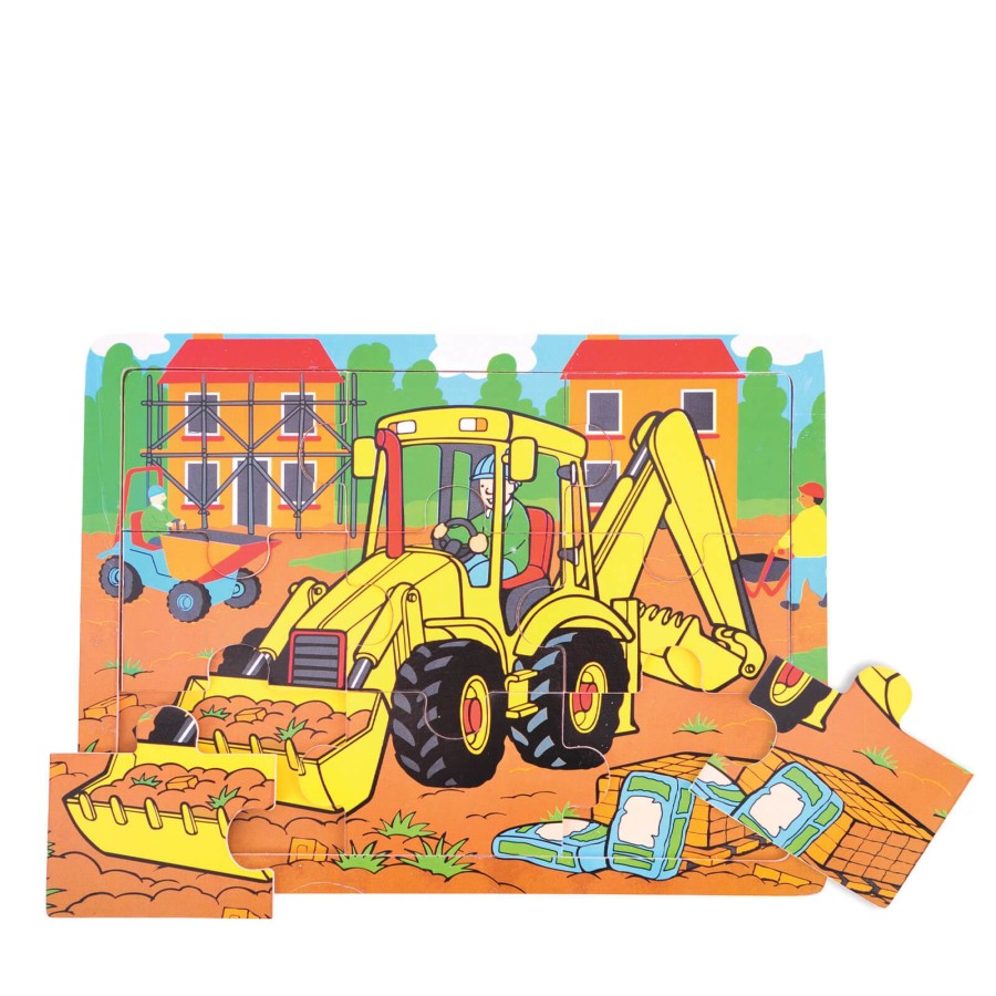 Toys Big Jigs Games, Puzzles, Jigsaws | 9 Piece Tray Puzzle - Digger