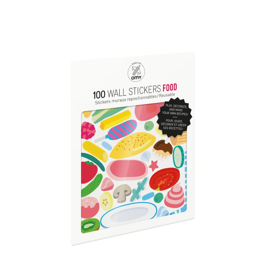 Toys OMY Arts & Crafts | 100 Wall Stickers - Food