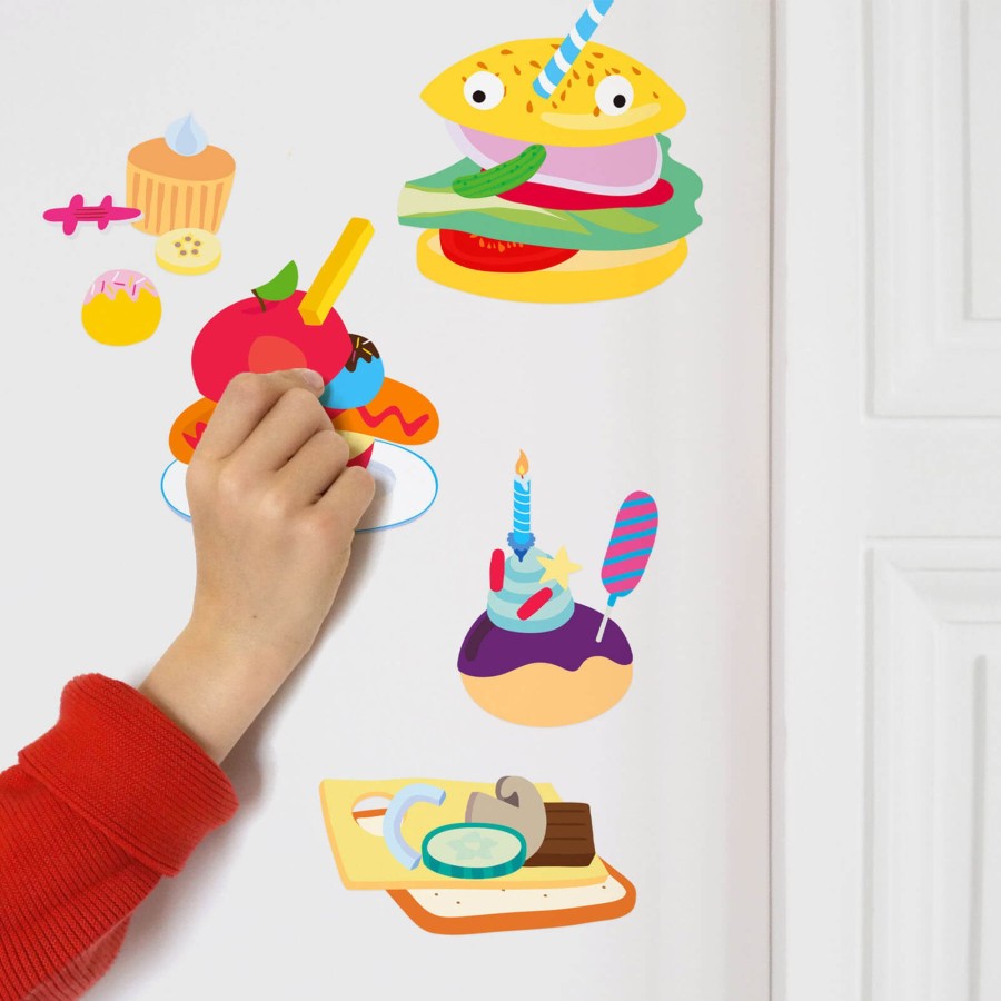 Toys OMY Arts & Crafts | 100 Wall Stickers - Food