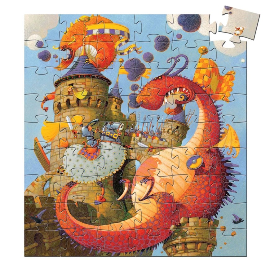 Toys Djeco Games, Puzzles, Jigsaws | Vaillant And The Dragon Silhouette Puzzle