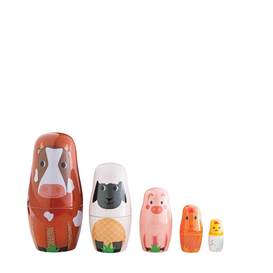 Toys Tidlo Stacking Toys | Farm Animal Russian Dolls