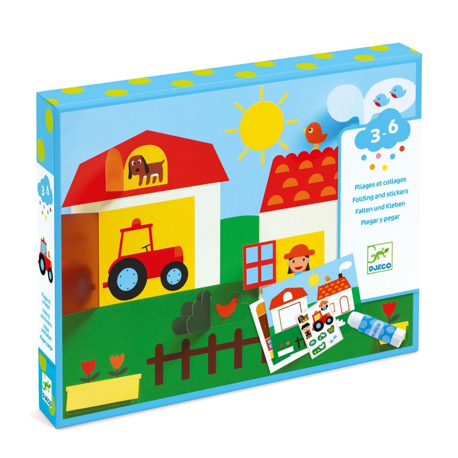 Toys Djeco Arts & Crafts | Collage Craft Set - Hide And Seek Farm