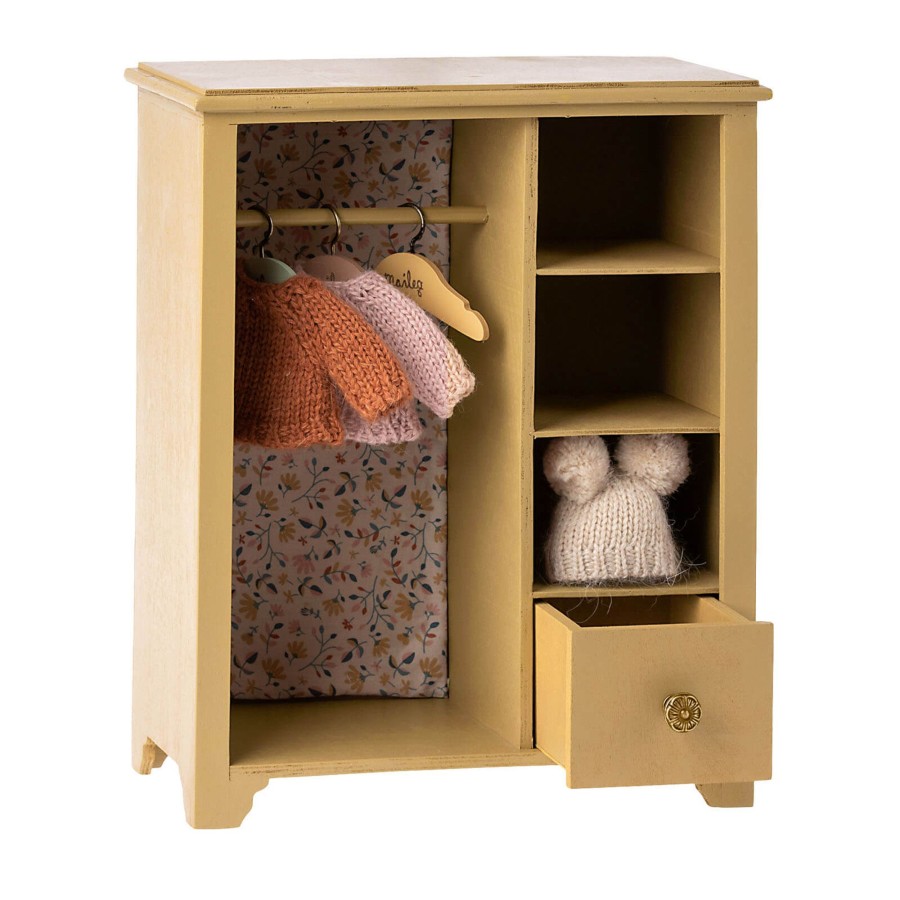 Toys Maileg Dolls, Dolls Houses | Large Wardrobe - Yellow