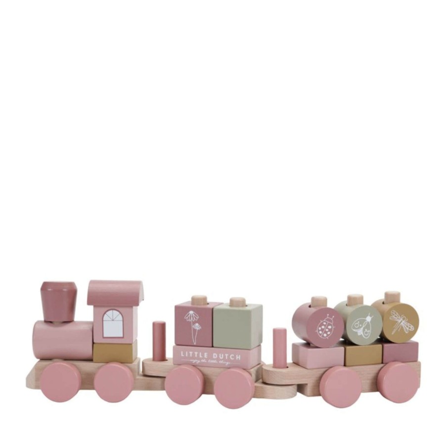 Toys Little Dutch Stacking Toys | Stacking Train Flowers