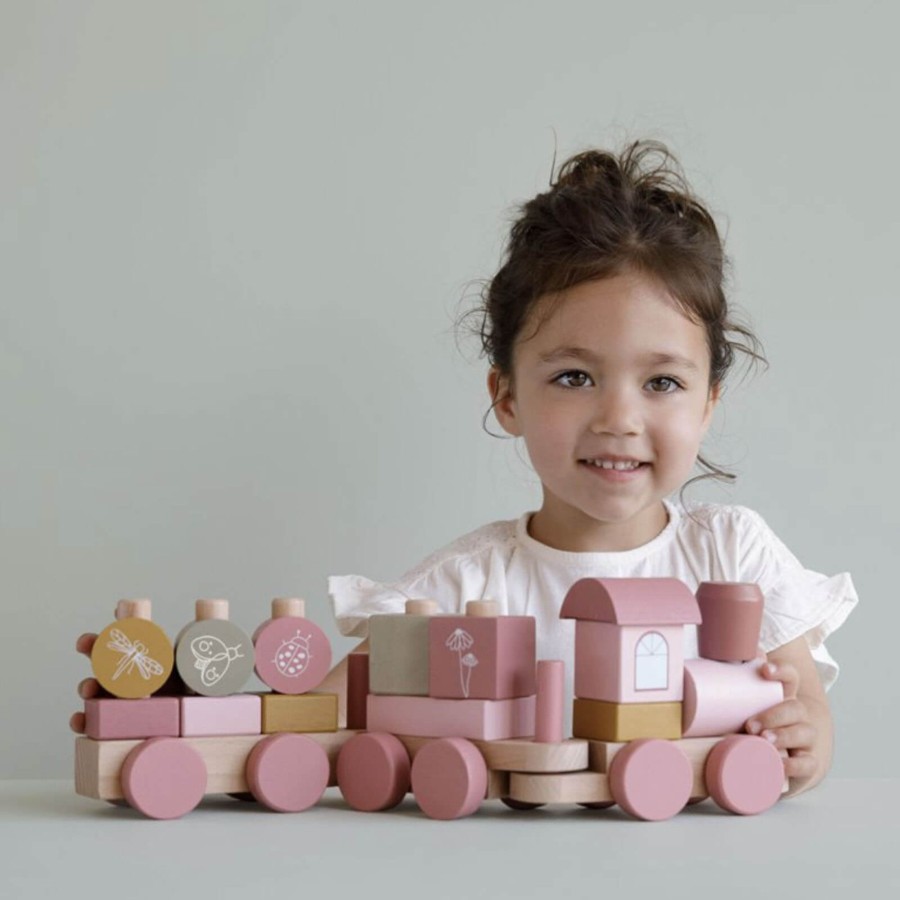 Toys Little Dutch Stacking Toys | Stacking Train Flowers