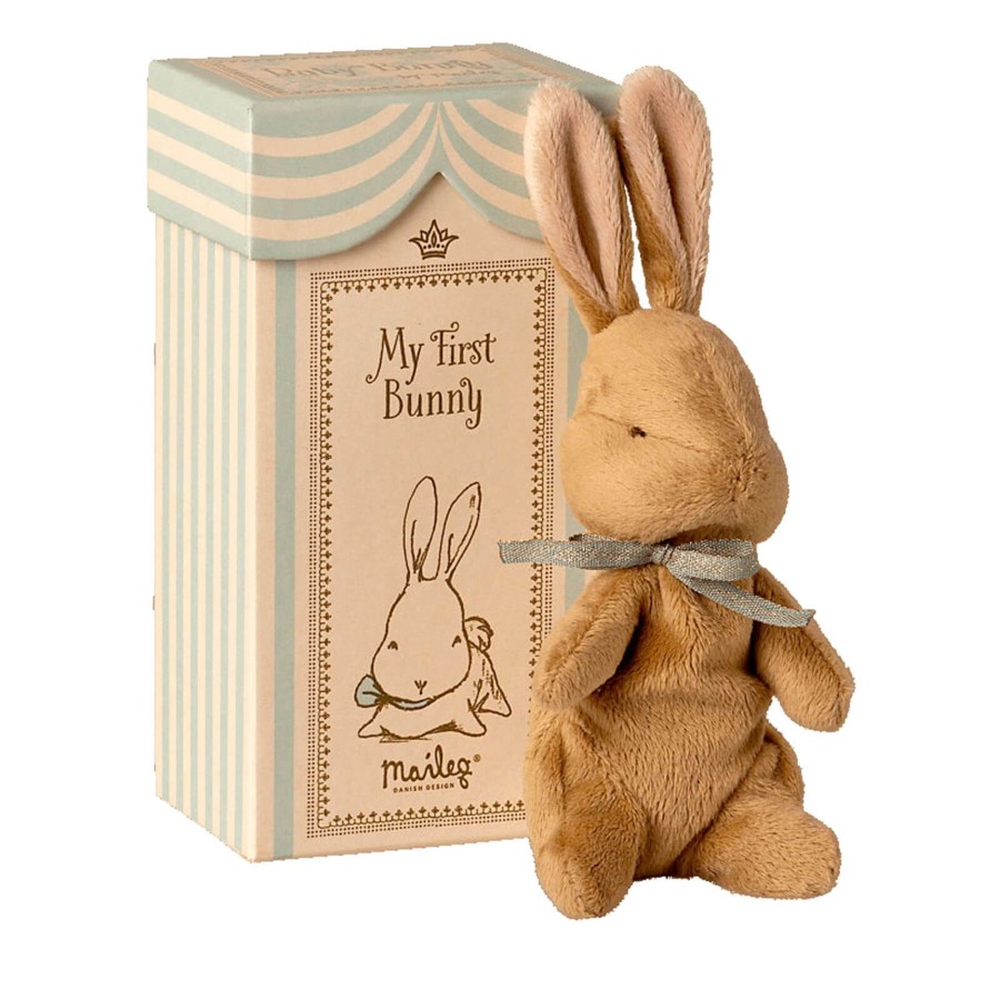 Toys Maileg Soft Toys, Comforters | My First Bunny - Light Blue