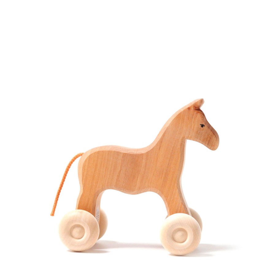 Toys Grimm’s Push & Pull Along Toys | Wooden Pull Along - Horse Willy