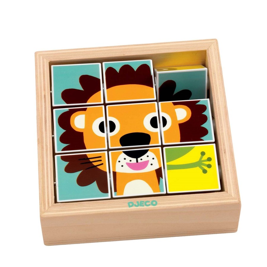 Toys Djeco Games, Puzzles, Jigsaws | Tournanimo Wooden Blocks Puzzle