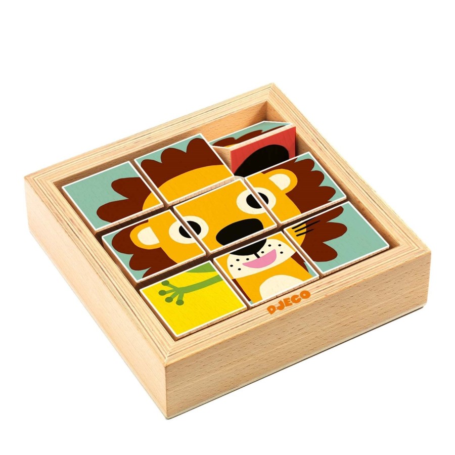 Toys Djeco Games, Puzzles, Jigsaws | Tournanimo Wooden Blocks Puzzle