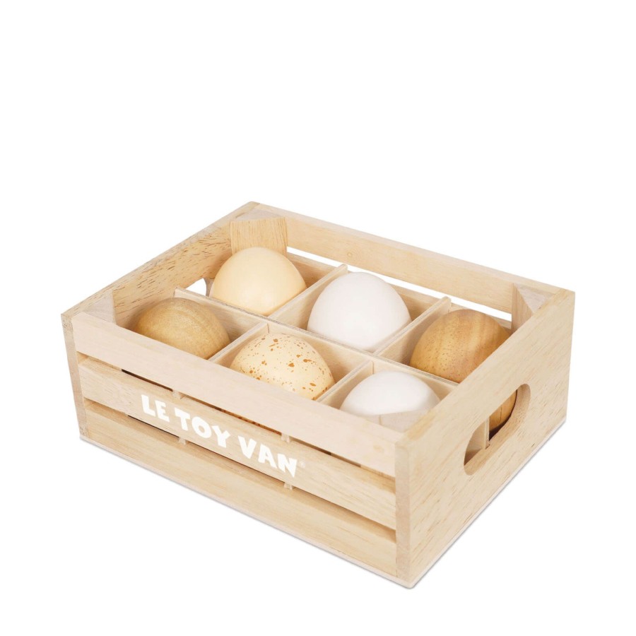 Toys Le Toy Van Wooden Toys | Farm Eggs Half Dozen In Crate