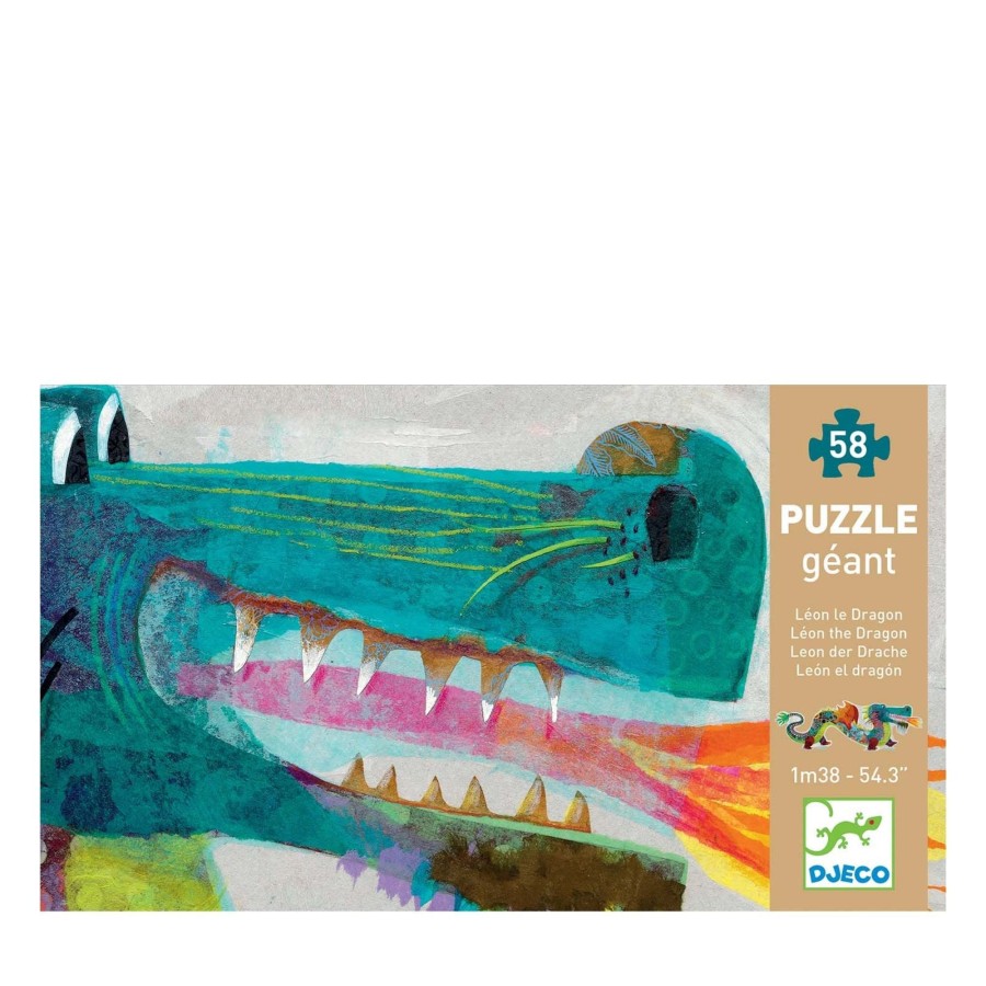 Toys Djeco Games, Puzzles, Jigsaws | Leon The Dragon Giant Puzzle