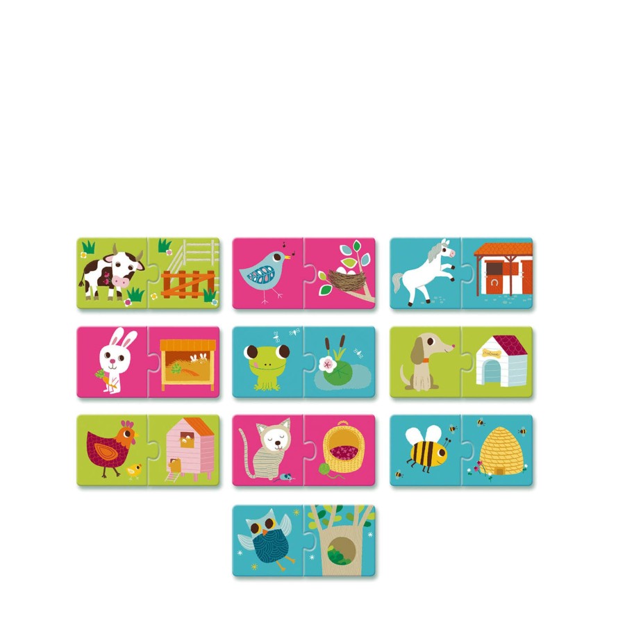 Toys Djeco Games, Puzzles, Jigsaws | 10 Duo Puzzles - Habitat