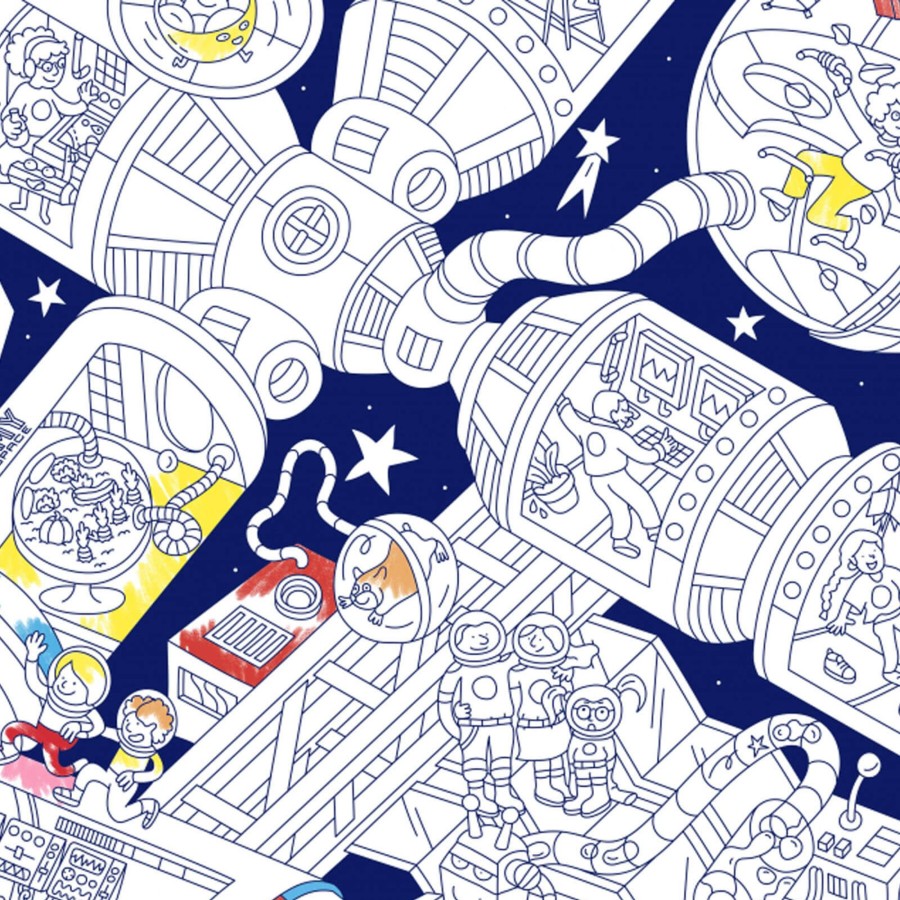 Toys OMY Arts & Crafts | Colouring Poster - Space Station