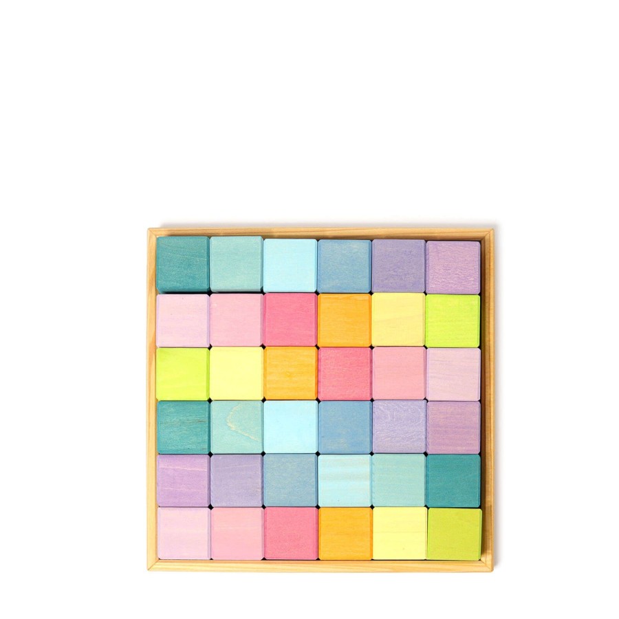 Toys Grimm’s Stacking Toys | Pastel Mosaic Building Blocks