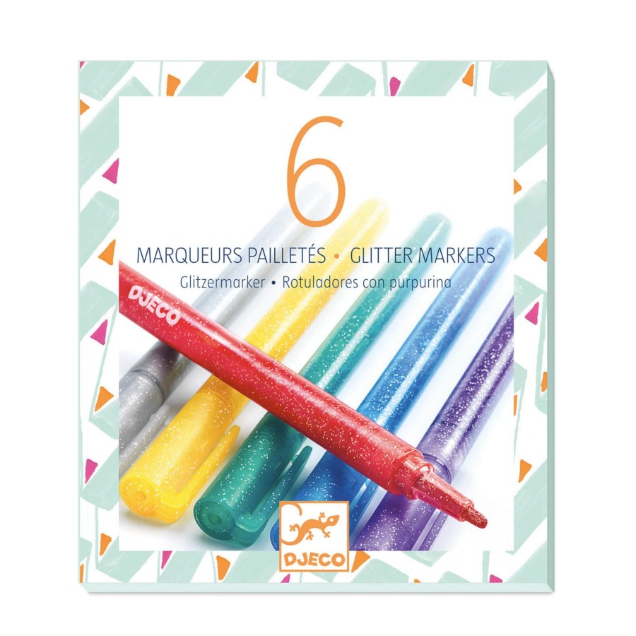 Toys Djeco Arts & Crafts | 6 Glitter Markers