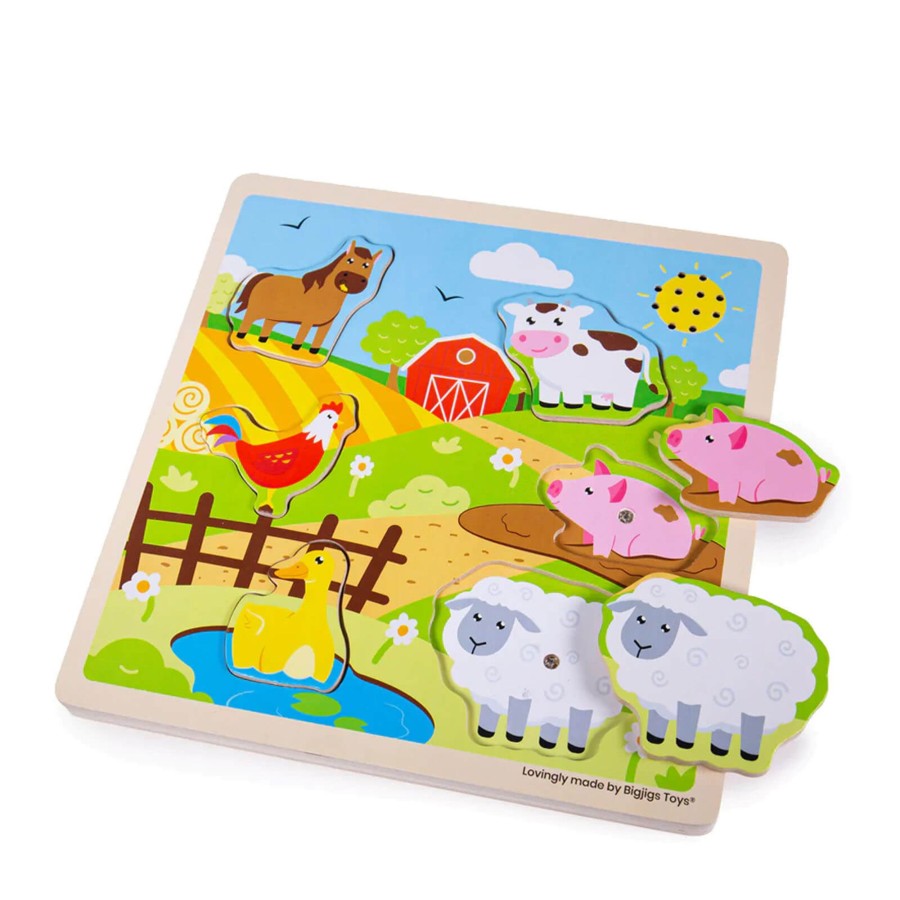 Toys Big Jigs Games, Puzzles, Jigsaws | Sound Puzzle - Farm