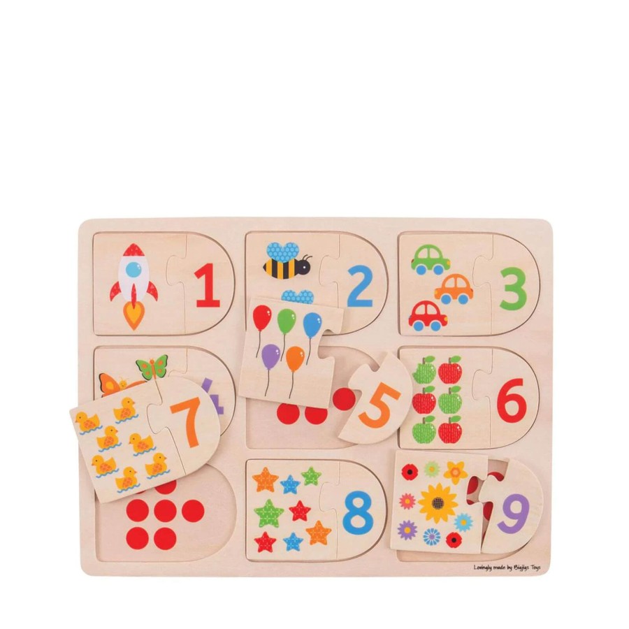 Toys Big Jigs Games, Puzzles, Jigsaws | Picture And Number Matching Puzzle