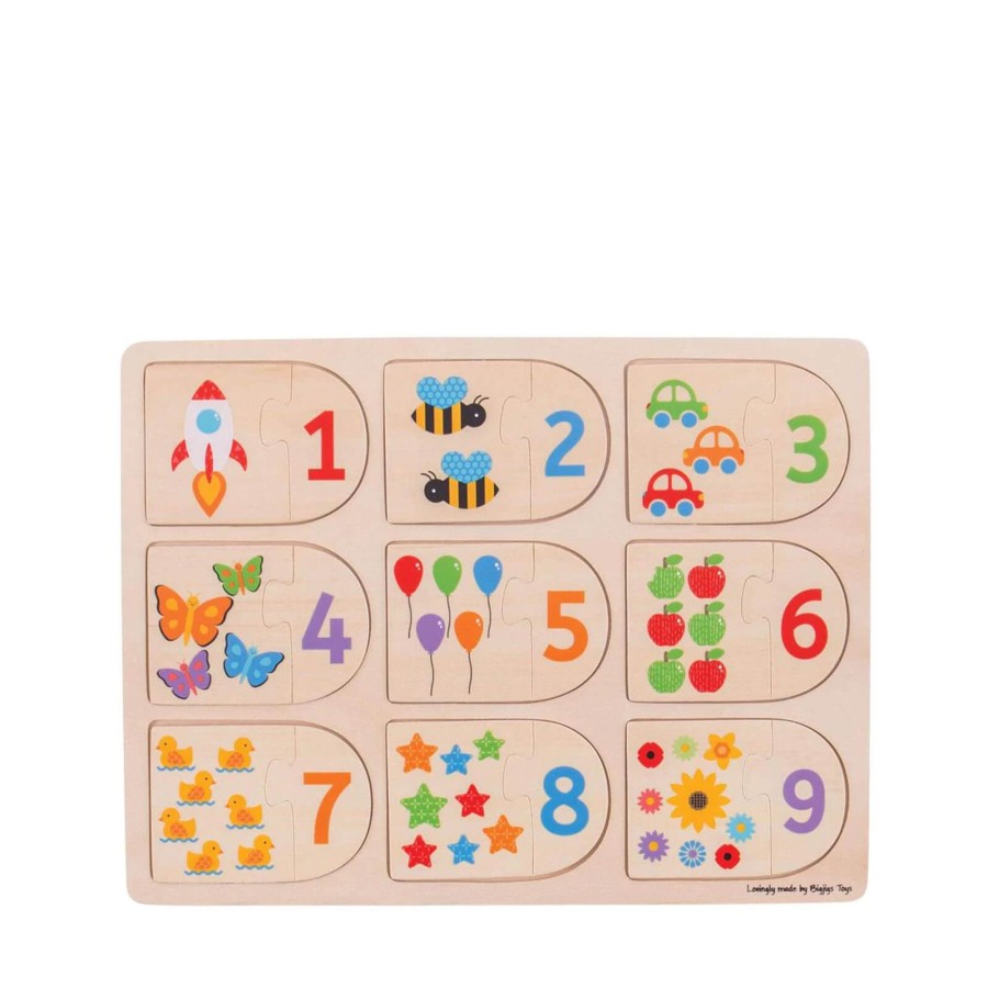 Toys Big Jigs Games, Puzzles, Jigsaws | Picture And Number Matching Puzzle