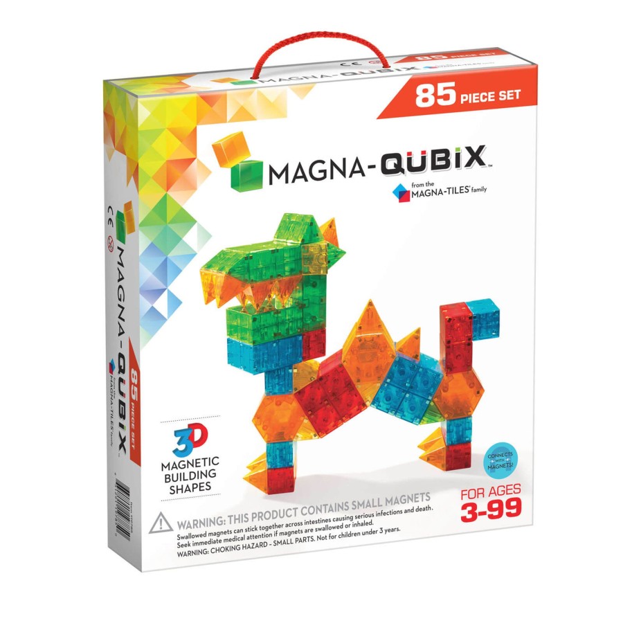 Toys Magna-Tiles Stacking Toys | Qubix 85 Piece Set