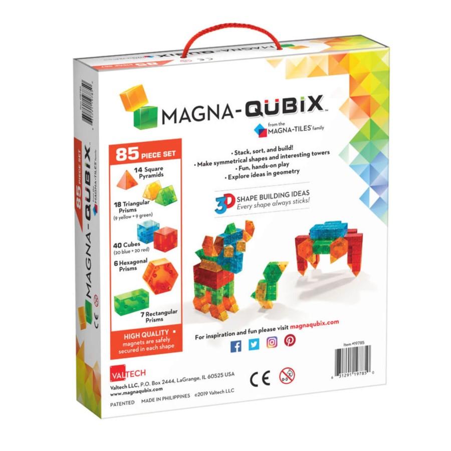 Toys Magna-Tiles Stacking Toys | Qubix 85 Piece Set