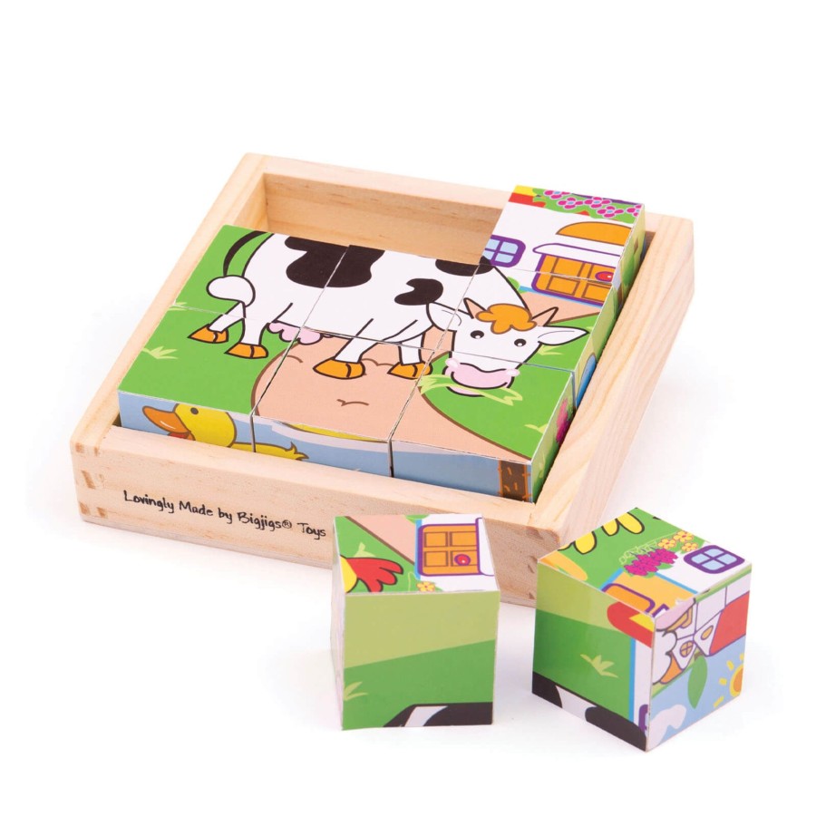 Toys Big Jigs Games, Puzzles, Jigsaws | Animal Wooden Cube Puzzle