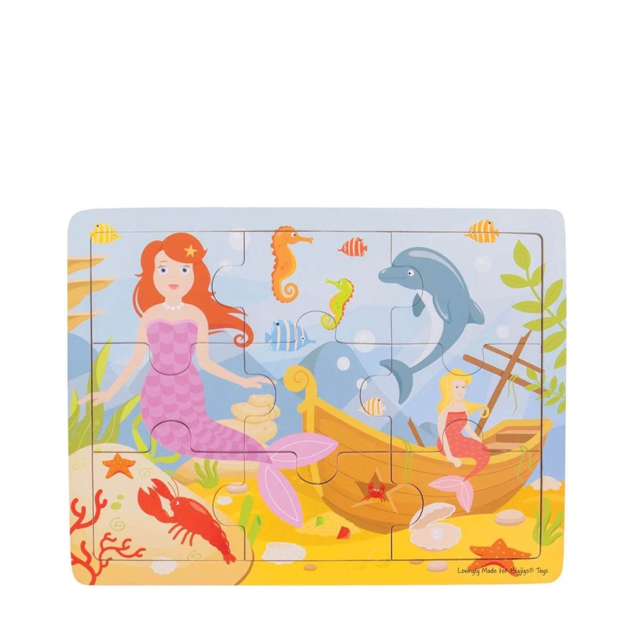 Toys Big Jigs Games, Puzzles, Jigsaws | Tray Puzzle - Mermaid