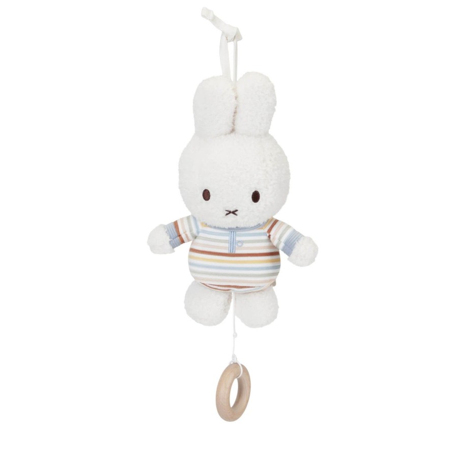 Toys Little Dutch Soft Toys, Comforters | Miffy Vintage Sunny Stripes Music Pull Soft Toy