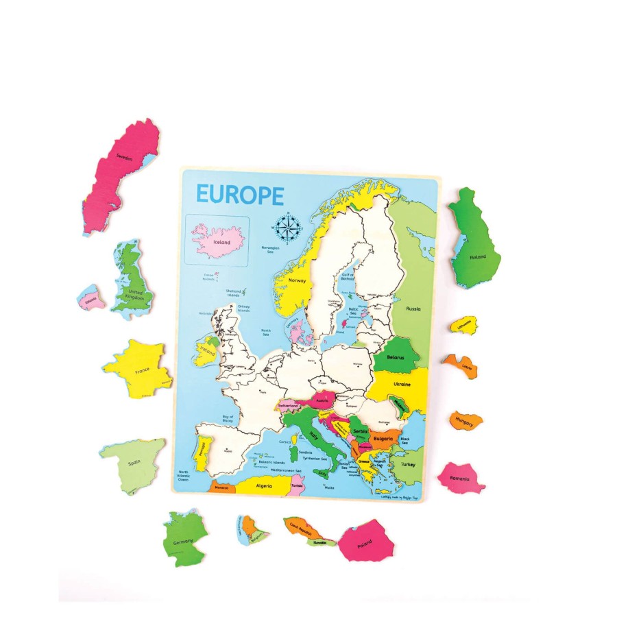 Toys Big Jigs Games, Puzzles, Jigsaws | Europe Inset Puzzle