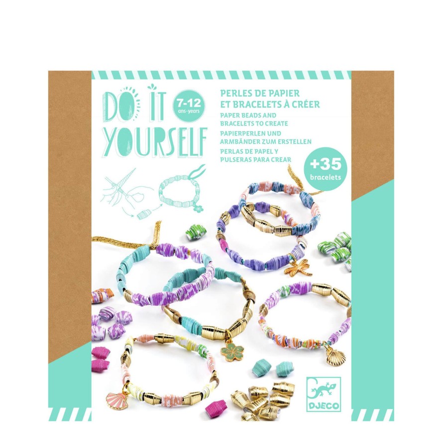 Toys Djeco Arts & Crafts | Do It Yourself Craft Set - Golden Chic Bracelets