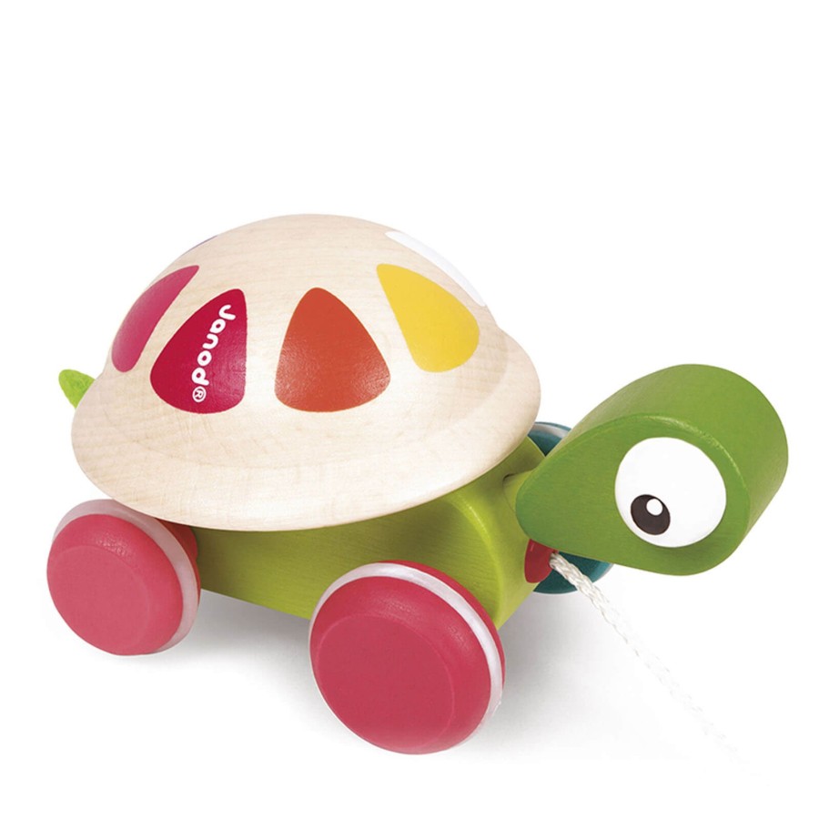 Toys Janod Wooden Toys | Zigolos Pull Along Turtle