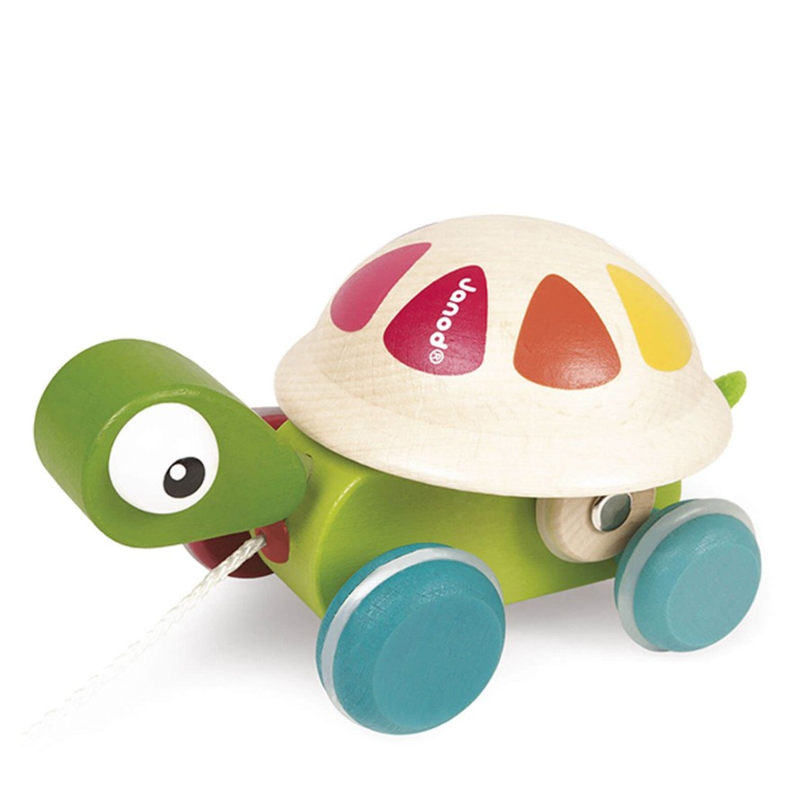 Toys Janod Wooden Toys | Zigolos Pull Along Turtle