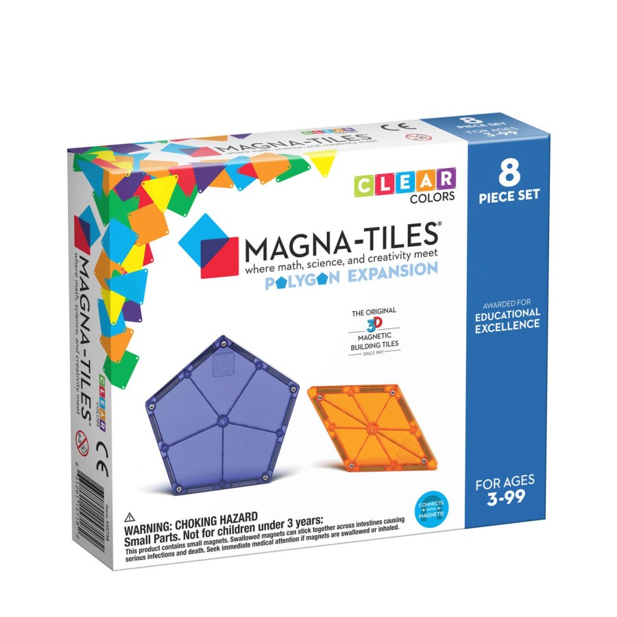 Toys Magna-Tiles Stacking Toys | Polygons 8 Piece Expansion Set