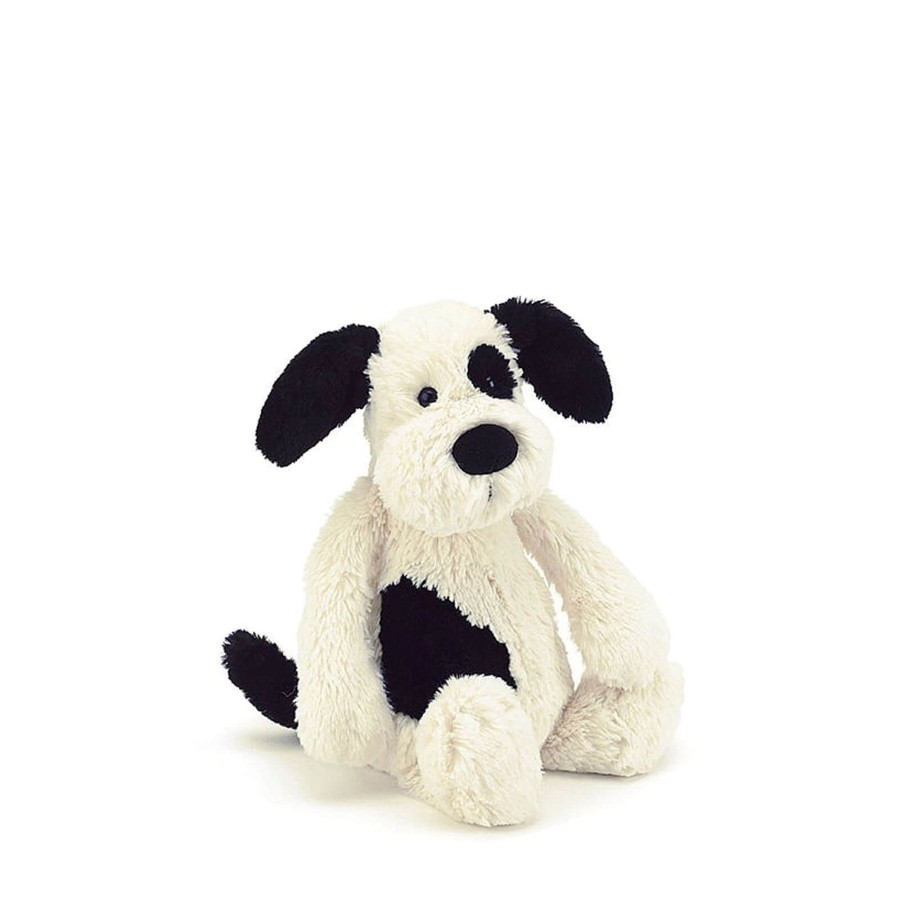 Toys Jellycat Soft Toys, Comforters | Small Bashful Puppy Black And Cream