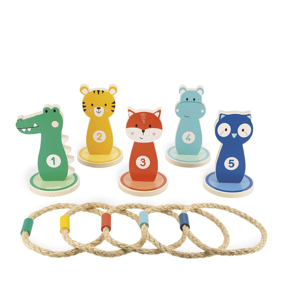 Toys Janod Games, Puzzles, Jigsaws | Animal Ring Toss Game