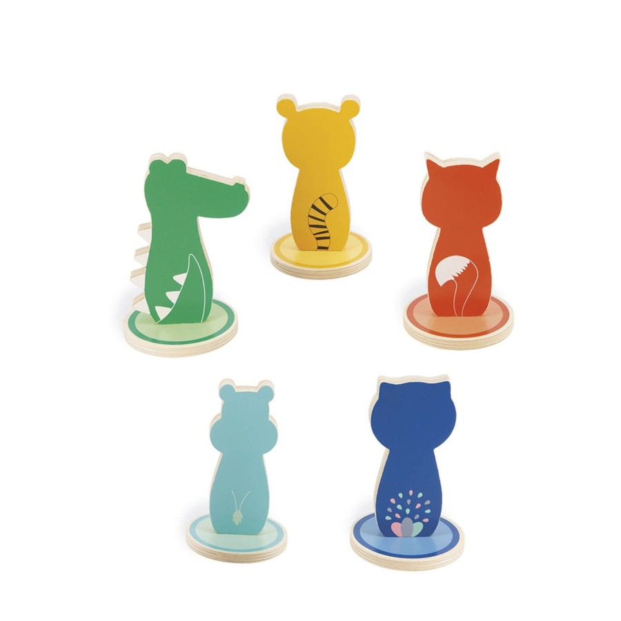 Toys Janod Games, Puzzles, Jigsaws | Animal Ring Toss Game