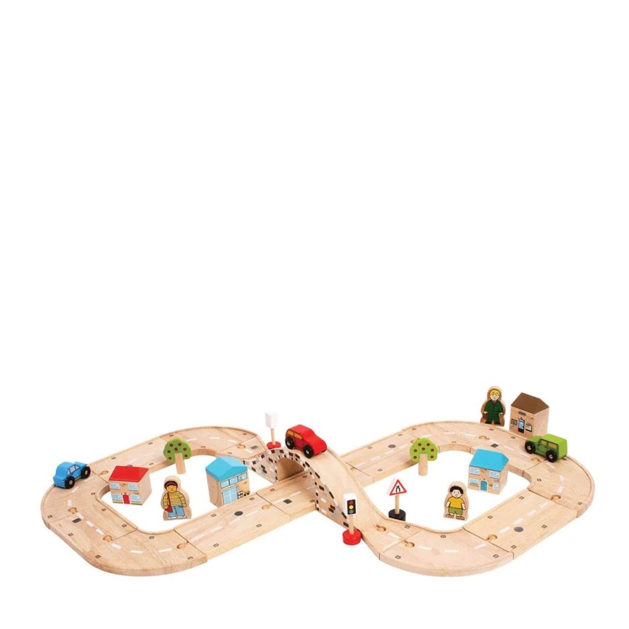 Toys Big Jigs Trains, Cars, Planes | Figure Of Eight Wooden Roadway